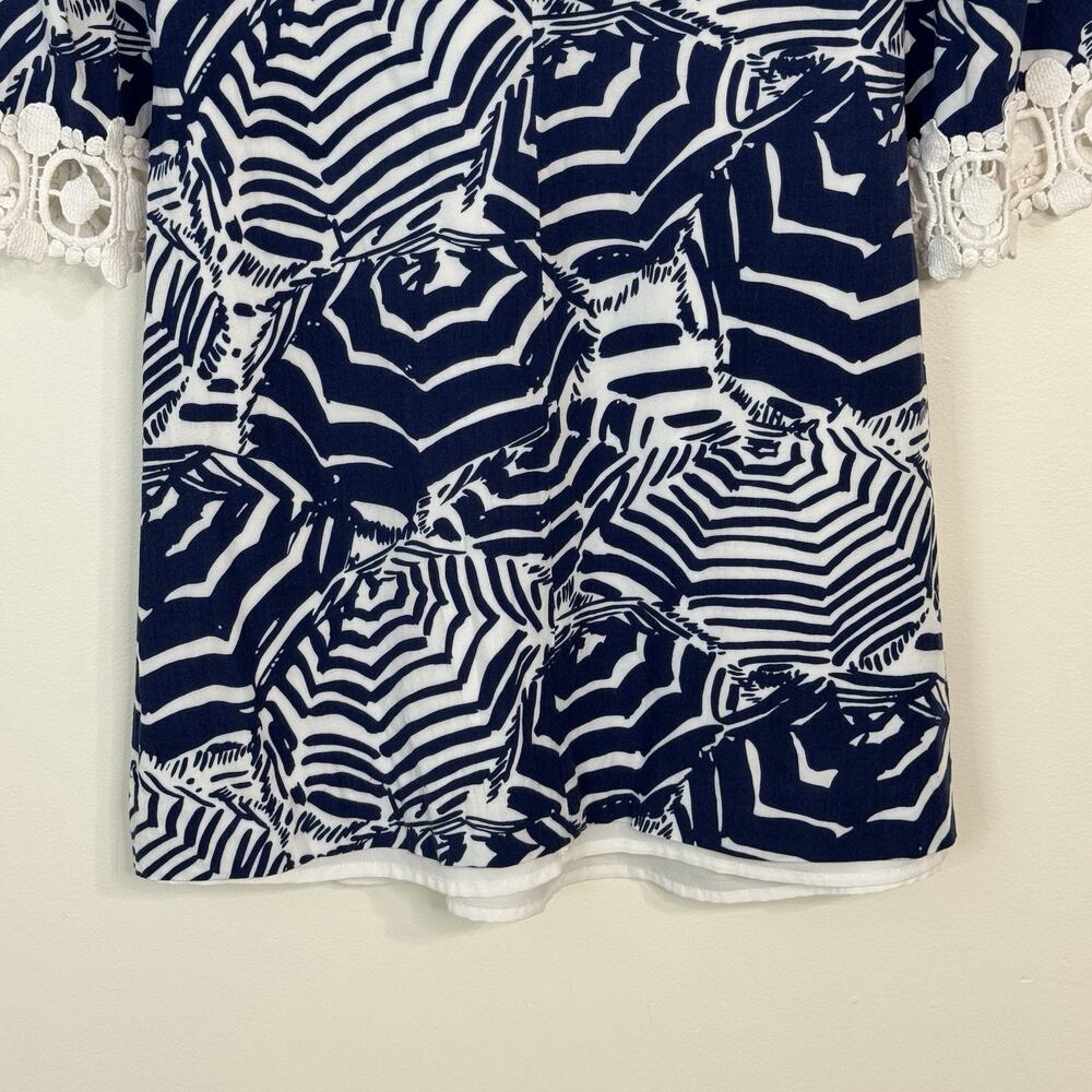 Lilly Pulitzer Harbour Tunic Dress Size S Oh Cabana Boy Bright Navy Crochet - Picture 8 of 10